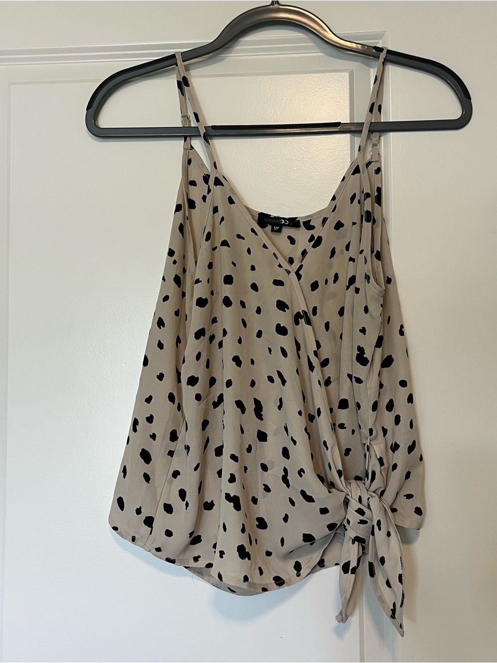 Papermoon Beige Spotted Tie-Hem Camisole